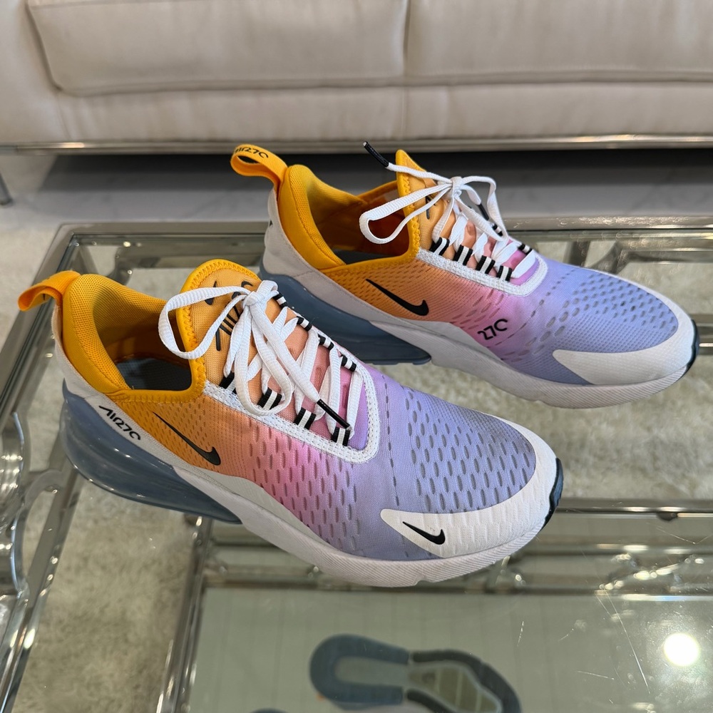 Nike Gradient Mesh Running Shoes - Yellow/Pink/Purple/White